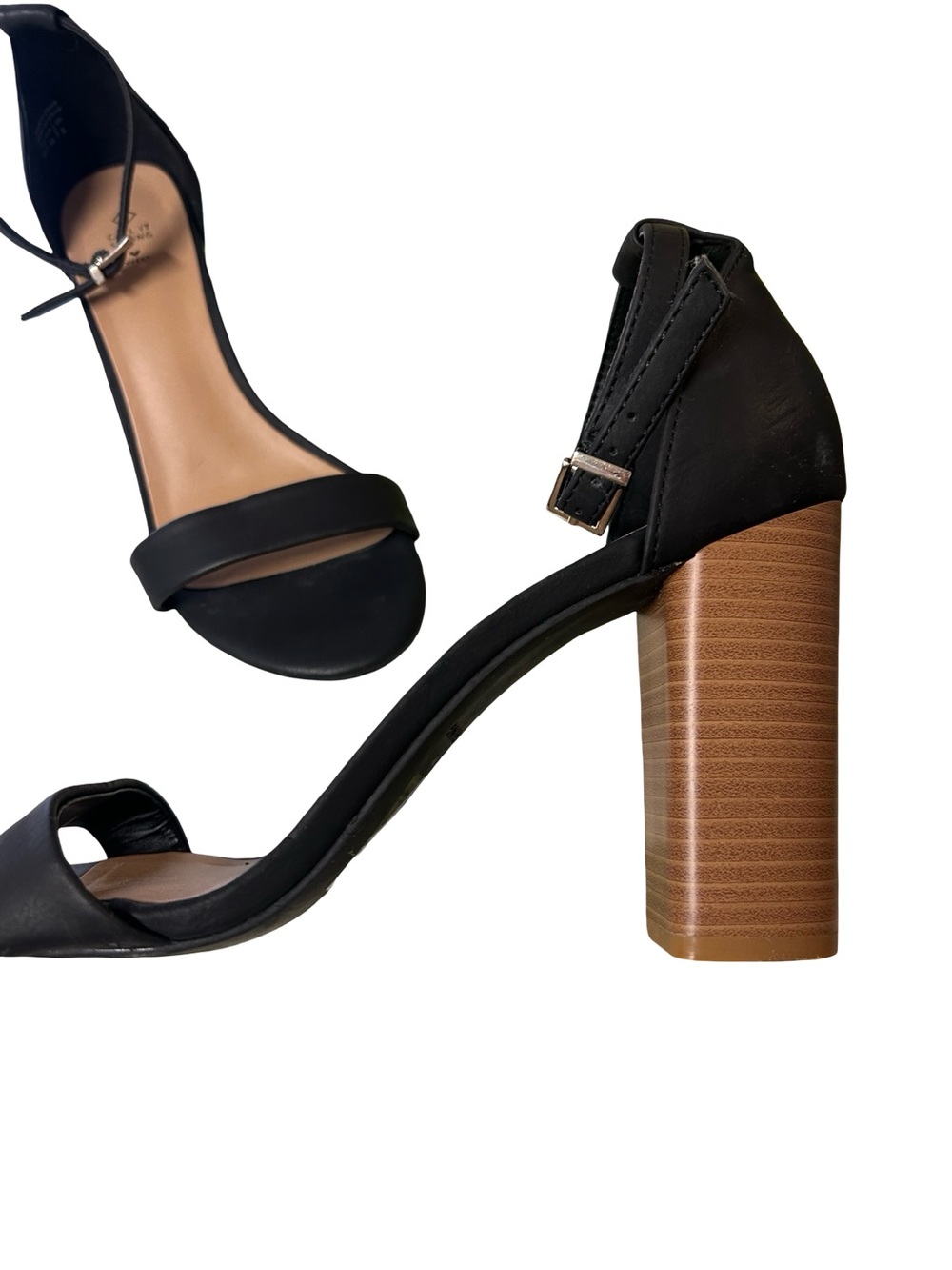 brand new elevated basics black strappy sandals by "call it spring"